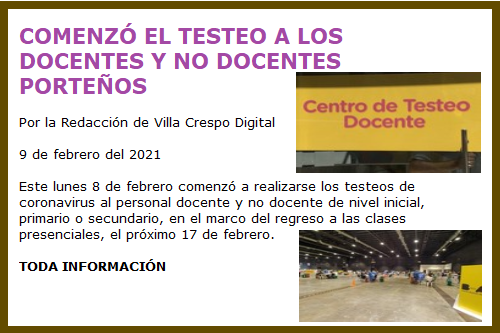 TESTEO DOCENTES Y NO DOCENTES